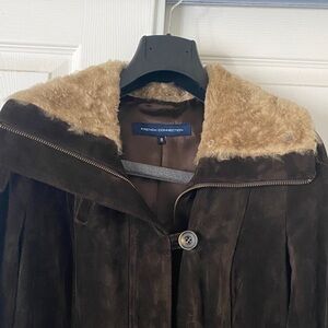 French Connection Dark Brown Teddy Jacket